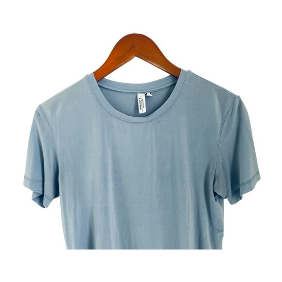 & other stories Womens XS Light Blue Crewneck Short Sleeve T-Shirt - Picture 4 of 8